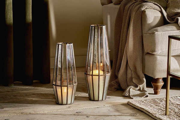 Nkuku CANDLES HOLDERS & LANTERNS Arar Glass Lantern