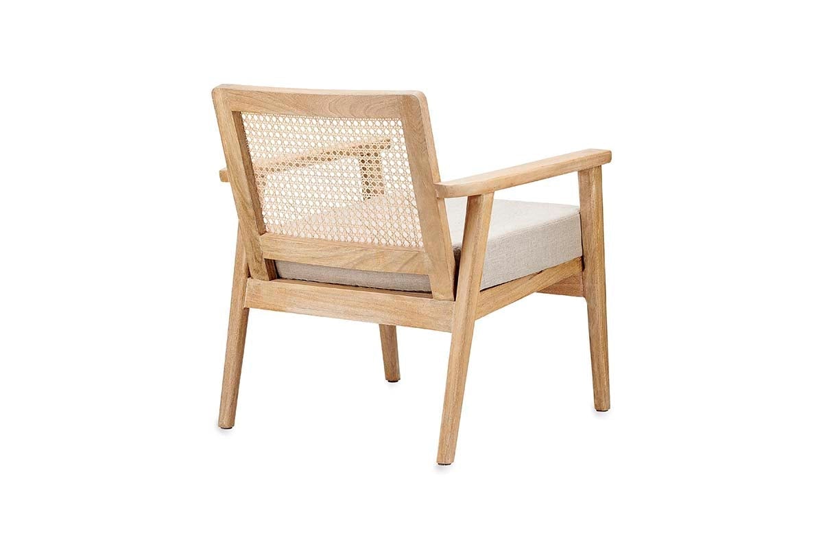 Nkuku FURNITURE Atri Mango Wood & Cane Occasional Chair