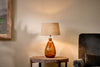 Nkuku LIGHTING Baba Glass Lamp - Burnt Amber - Small Tall