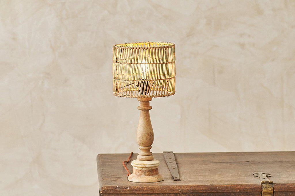 Nkuku Lighting Banso Wicker Lampshade - Small