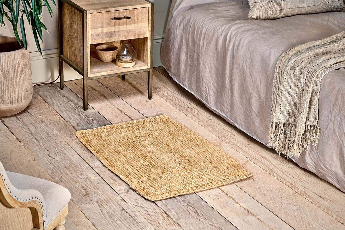 Nkuku RUGS Braided Hemp Rug - Natural - 90CM X 60CM