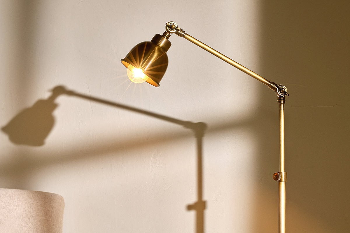 Nkuku LAMPS AND SHADES Chapda Task Floor Lamp