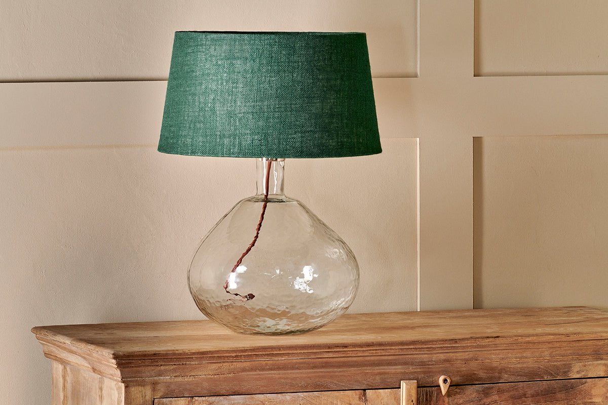 nkuku LAMPS AND SHADES Dia Jute Lampshade - Green