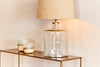 nkuku LAMPS AND SHADES Edina Recycled Glass Table Lamp - Clear - Large