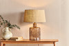 nkuku LAMPS AND SHADES Edina Recycled Glass Table Lamp - Smoke Brown - Small