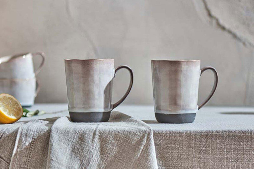 Nkuku Tableware Edo Large Mug - Slate (Set of 2)