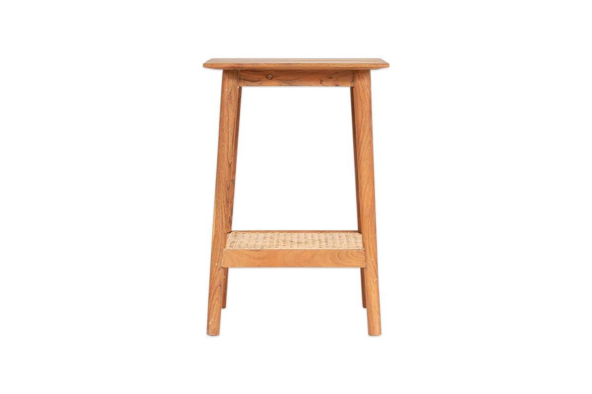 nkuku TABLES Erabar Acacia & Cane Side Table