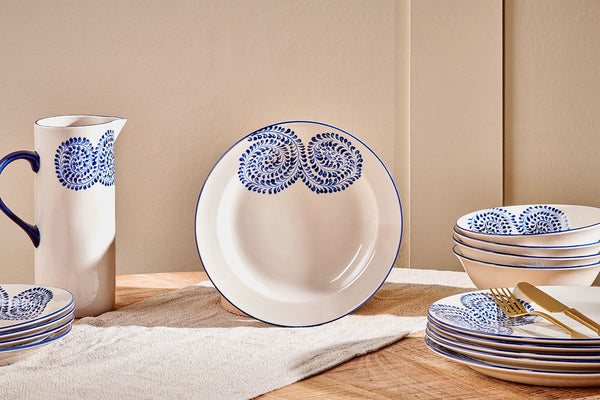 nkuku TABLEWARE Eshani Side Plate - Indigo