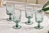 nkuku GLASSWARE Fali Wine Glass - Blue - Set of 4