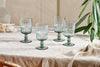 nkuku GLASSWARE Fali Wine Glass - Blue - Set of 4