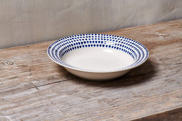 Nkuku TABLEWARE Indigo Drop Pasta Bowl