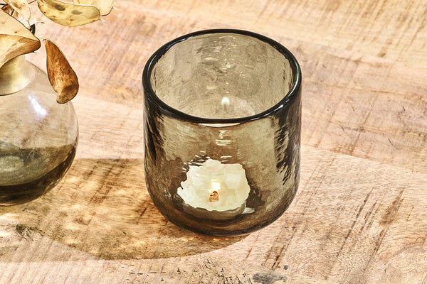 Nkuku CANDLES HOLDERS & LANTERNS Irda Glass Tealight