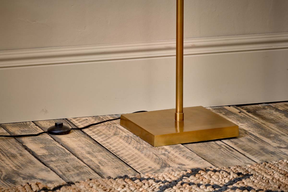 Nkuku LIGHTING Kara Floor Lamp - Brass