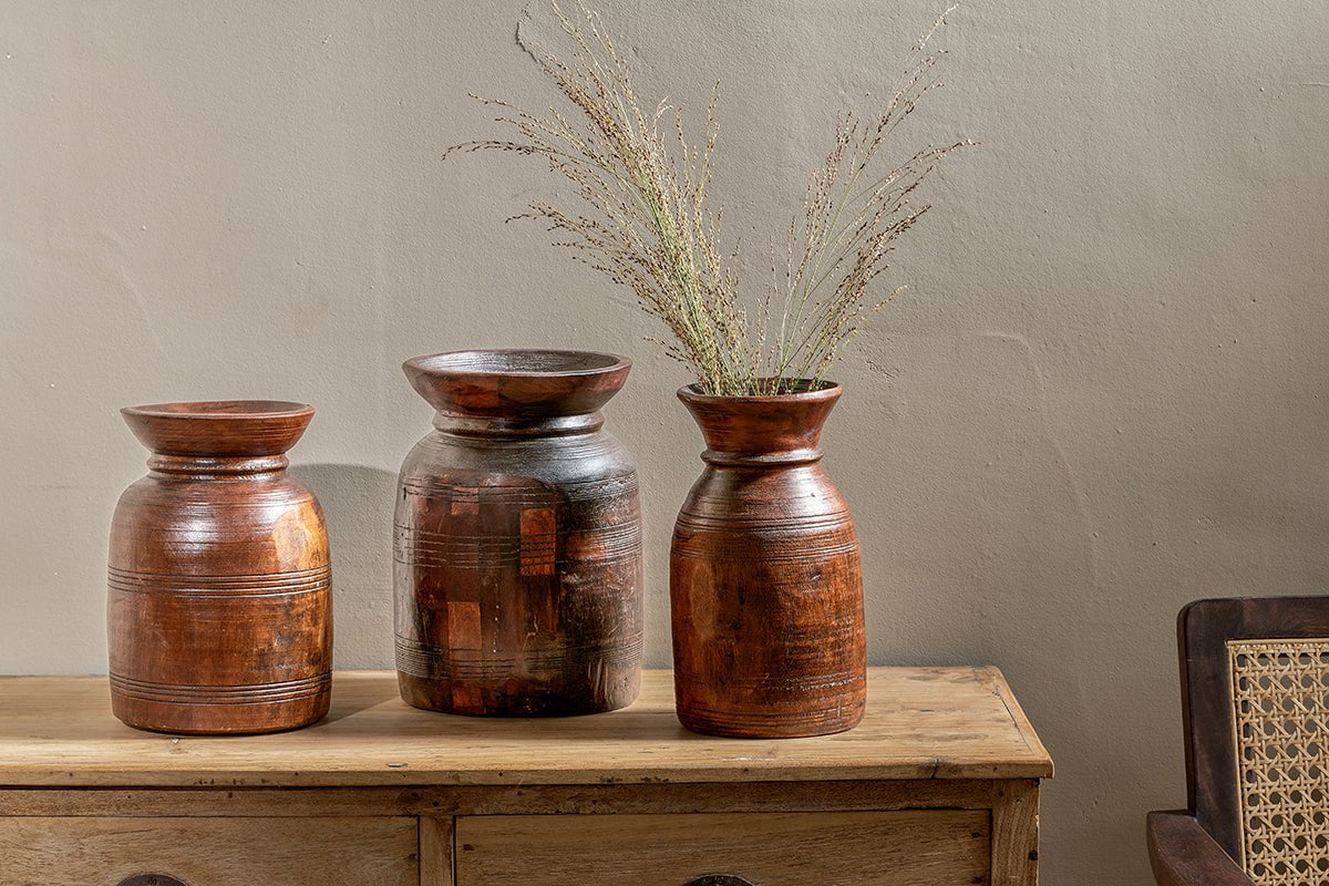 nkuku GIFT JEWELLERY & ACCESSORIES Kawasan Reclaimed Traditional Tall Pot