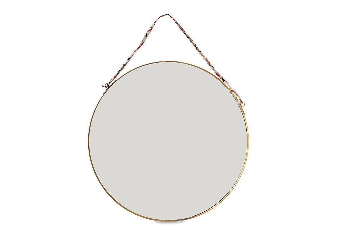 Nkuku Mirrors Kiko Round Mirror - Brass