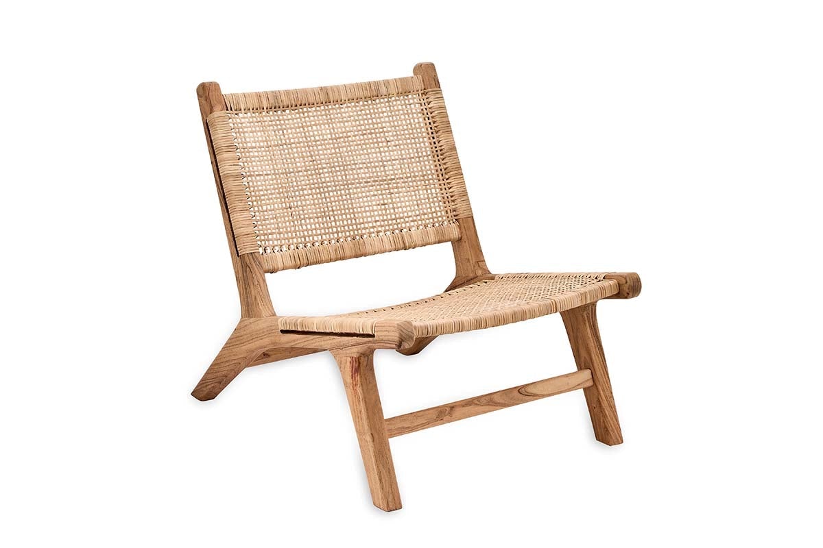 Nkuku FURNITURE Madrisana Acacia & Rattan Woven Chair