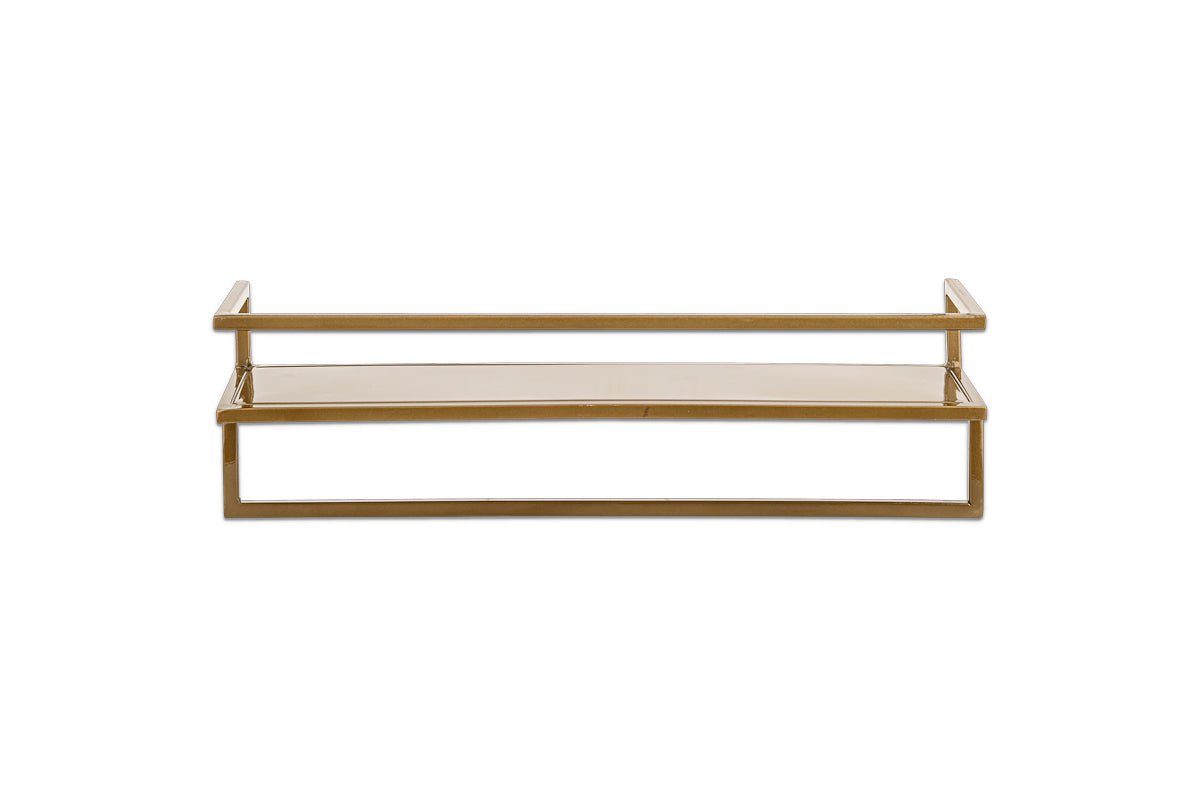 nkuku STORAGE & HANGING ACCESSORIES Mahi Wall Shelf With Towel Rail