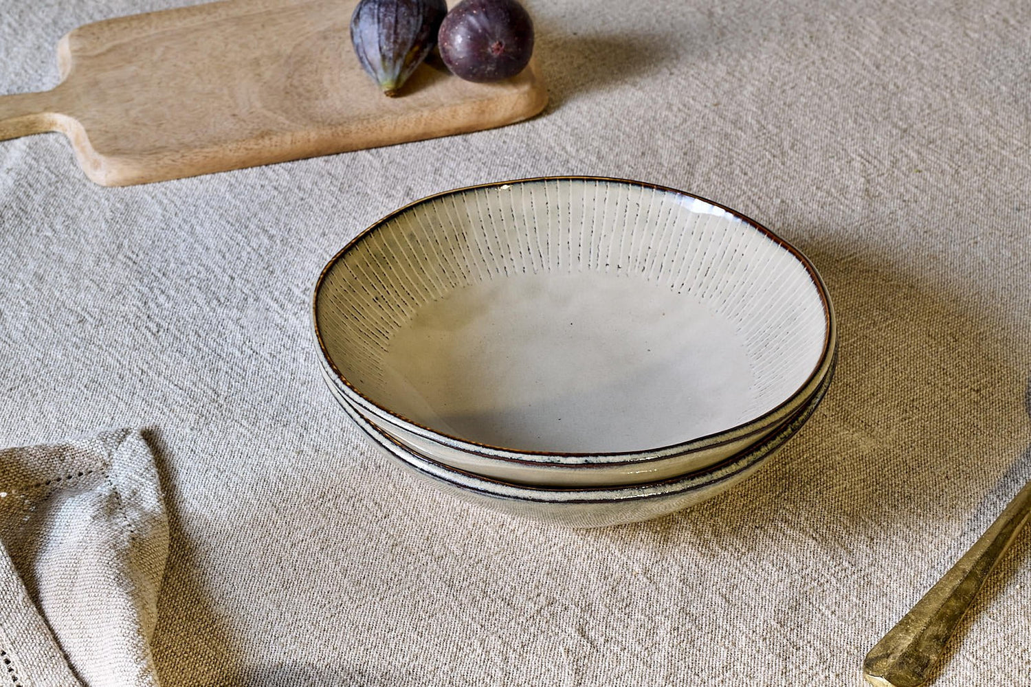 Nkuku TABLEWARE Malia Bowl - Cream