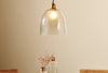 nkuku LAMPS AND SHADES Malikka Easy Fit Recycled Glass Lampshade - Clear