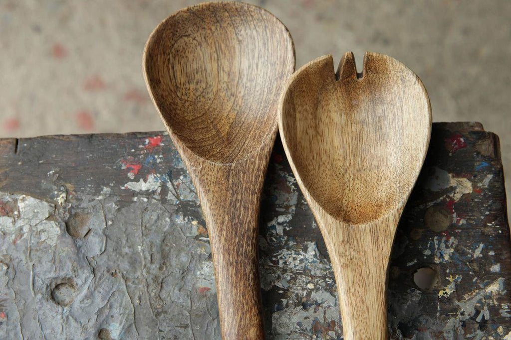 Nkuku Tableware Mango Wood Salad Servers