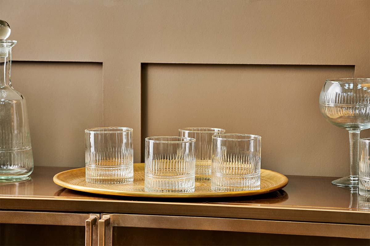 Nkuku Glassware Mila Tumbler - Clear (Set of 4)