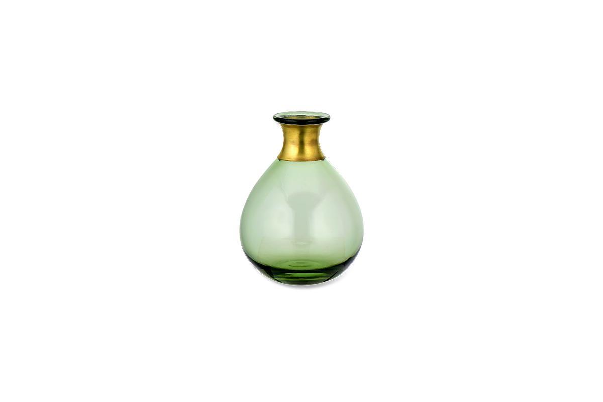 Nkuku Vases & Planters Miza Mini Glass Vase - Green