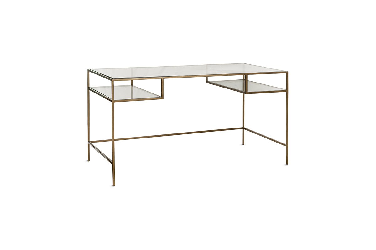 Nkuku TABLES Nakuru Iron & Glass Desk