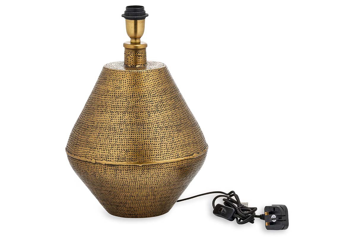 nkuku LAMPS AND SHADES Nalgonda Lamp - Antique Brass - Large