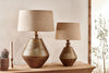 nkuku LAMPS AND SHADES Nalgonda Lamp - Antique Brass - Small