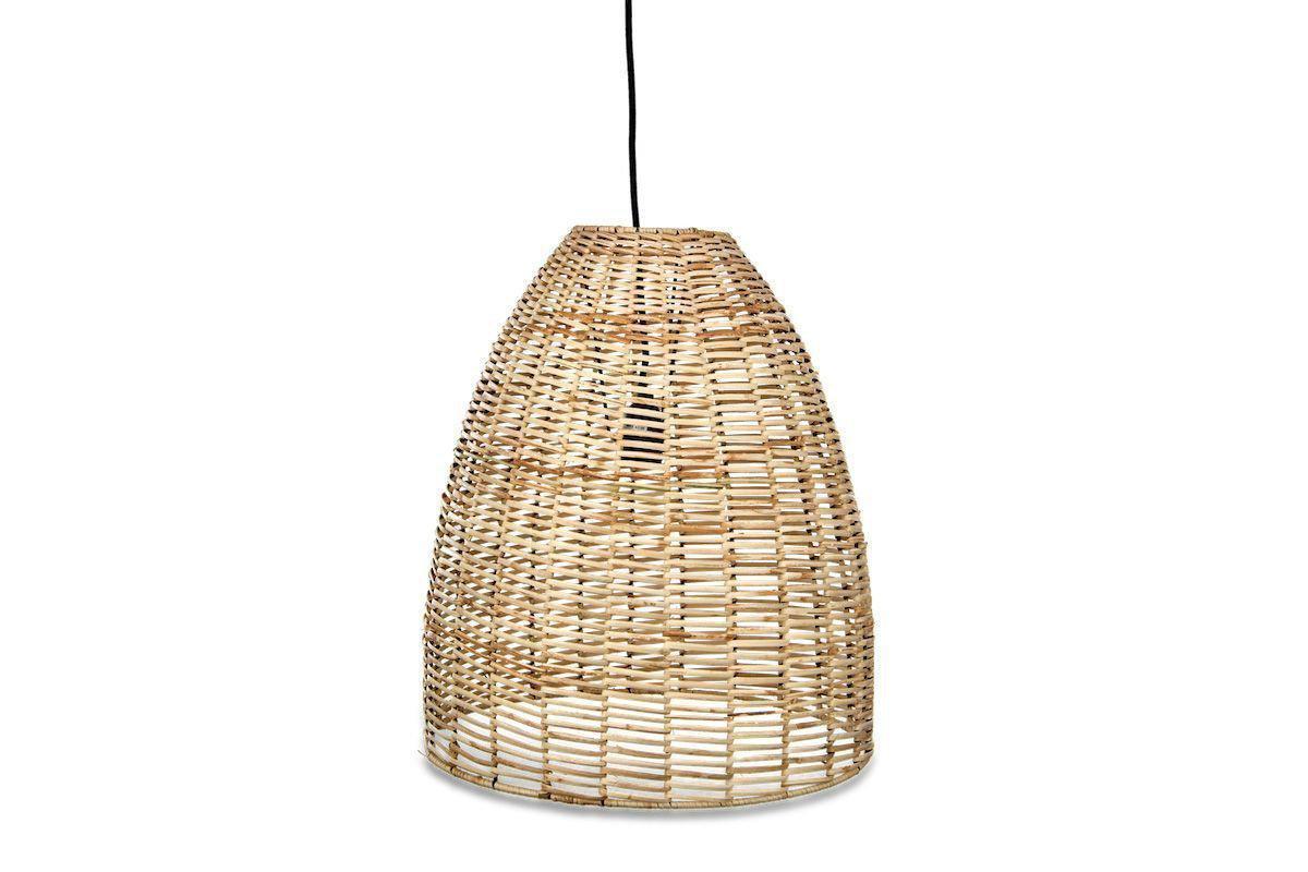 Nkuku Lighting Noko Natural Wicker Conical Pendant - Medium