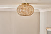 nkuku LIGHTS Noko Rattan Flush Ceiling Light