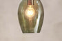 Nkuku LIGHTING Otoro Glass Pendant - Green Smoke - Small Oval