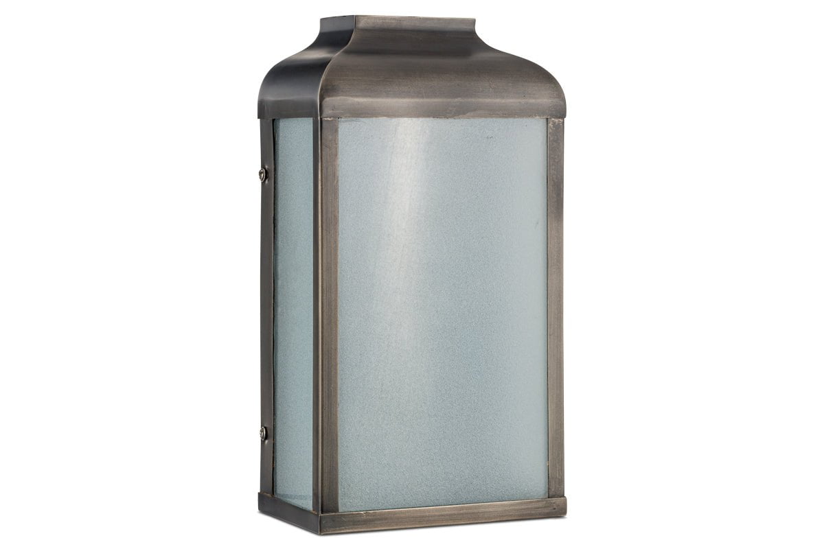 nkuku LIGHTS Riad Outdoor Lantern - Black And Frosted