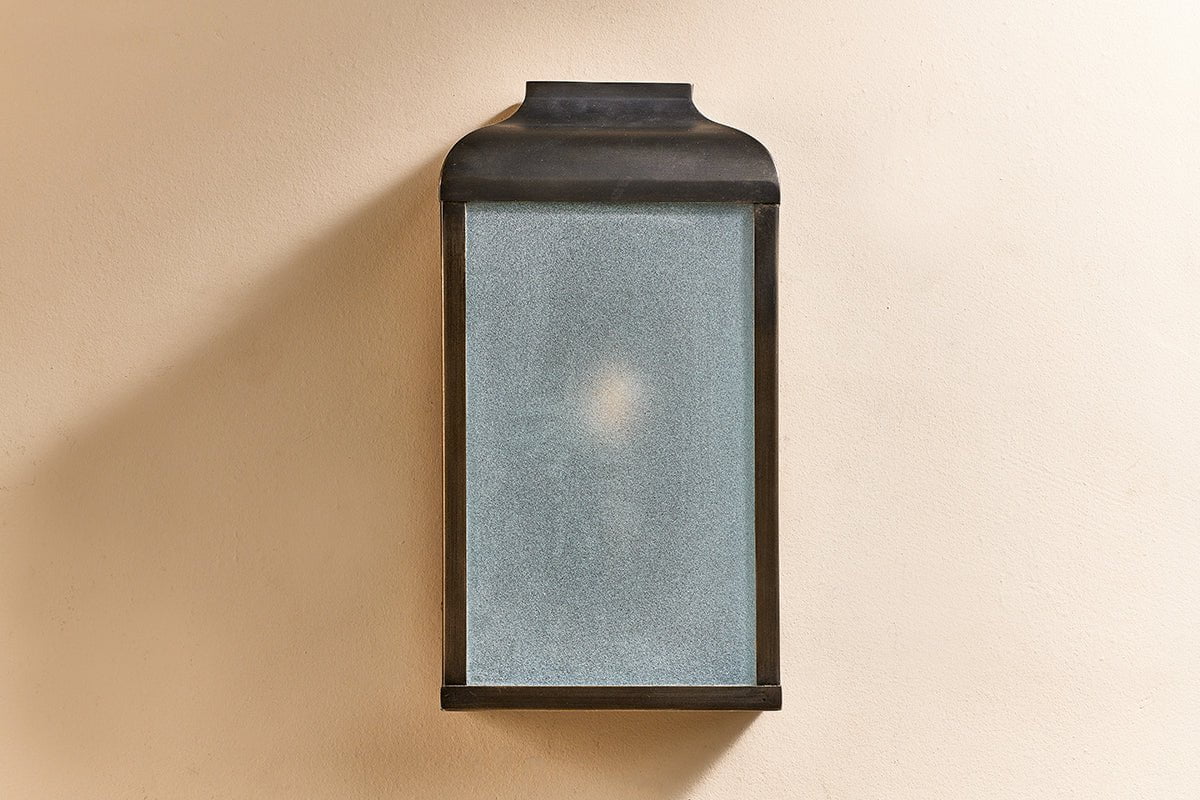 nkuku LIGHTS Riad Outdoor Lantern - Black And Frosted