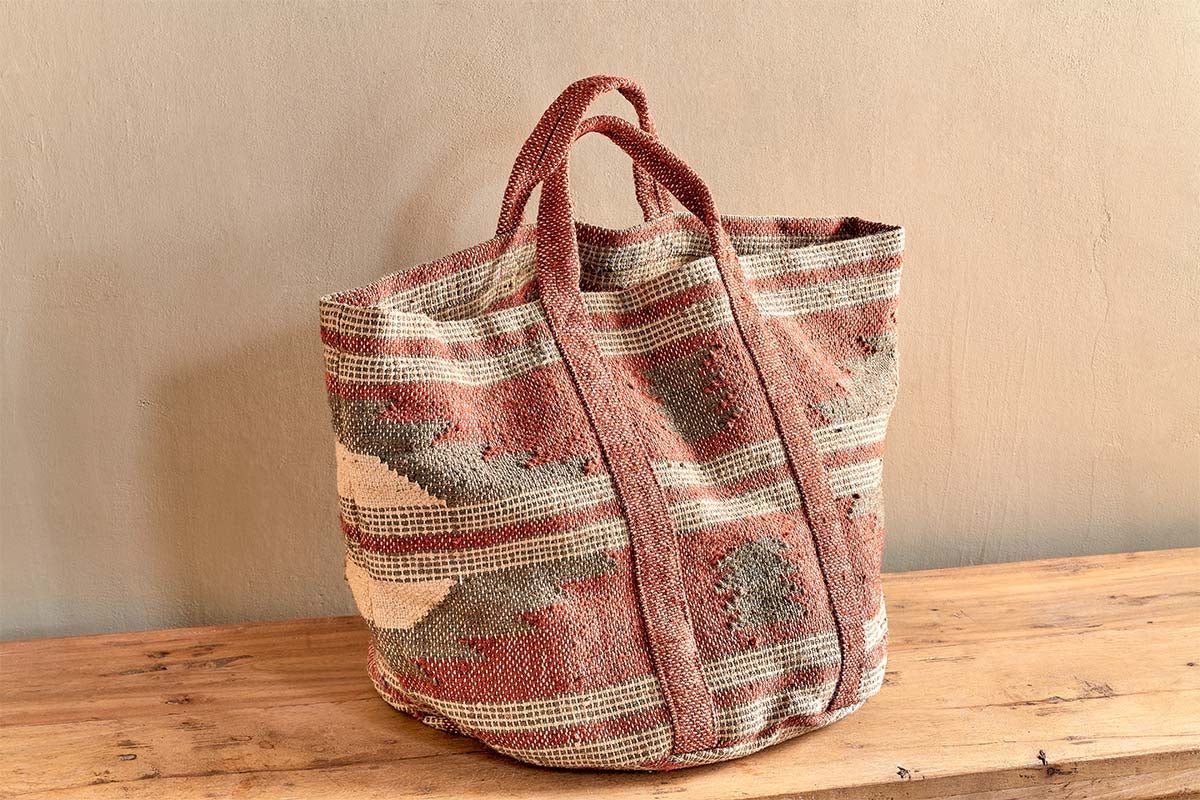 Nkuku STORAGE & BASKETS Supaul Kilim Basket