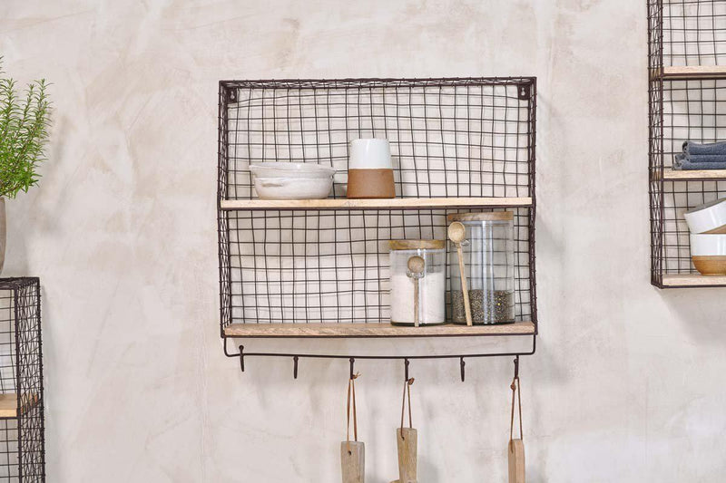 Tamba Shelf with Hooks – Nkuku