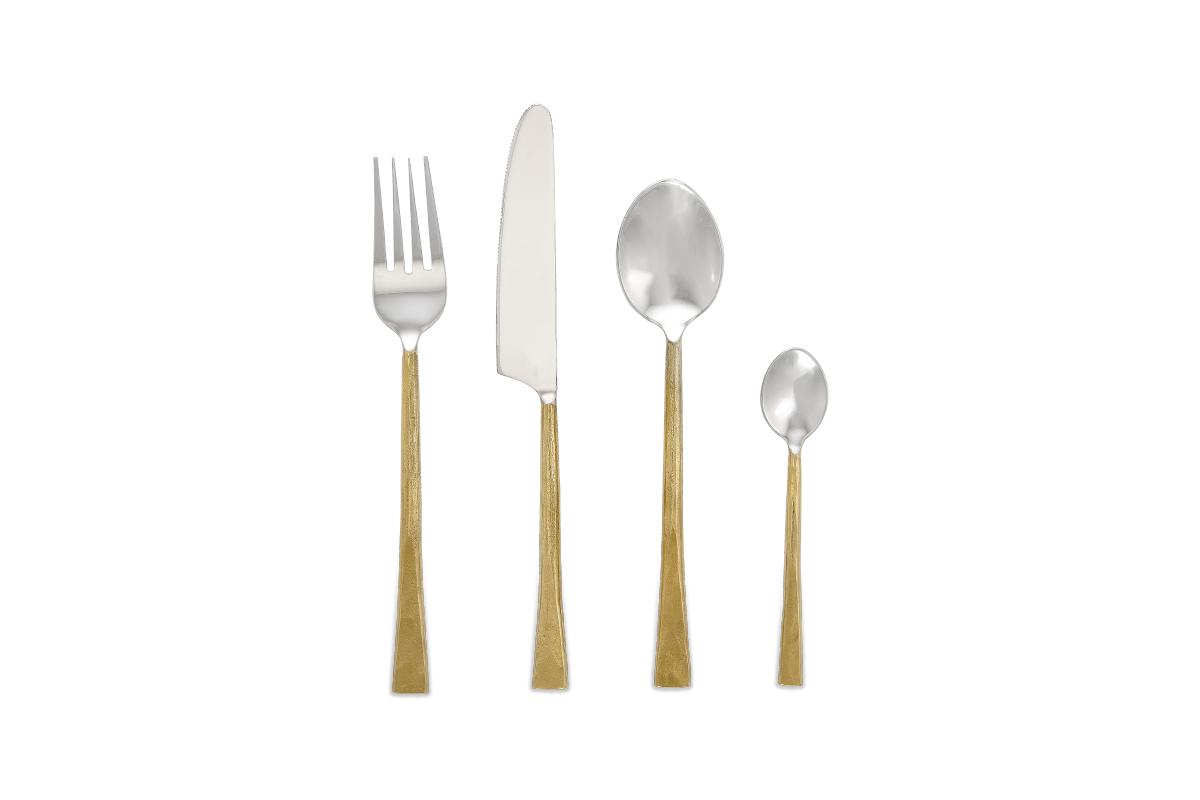 Nkuku Tableware Usa Cutlery - Brushed Gold - (Set of 16)