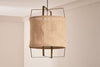 nkuku LIGHTS Vedalai Jute And Metal Frame Pendant - Large