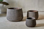 Nkuku Vases & Planters Wampu Wide Planter - Distressed Brown / Black