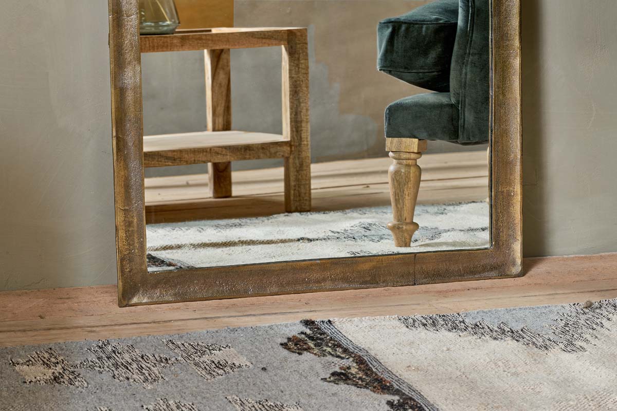 Nkuku MIRRORS Yadur Full Length Mirror - Antique Brass