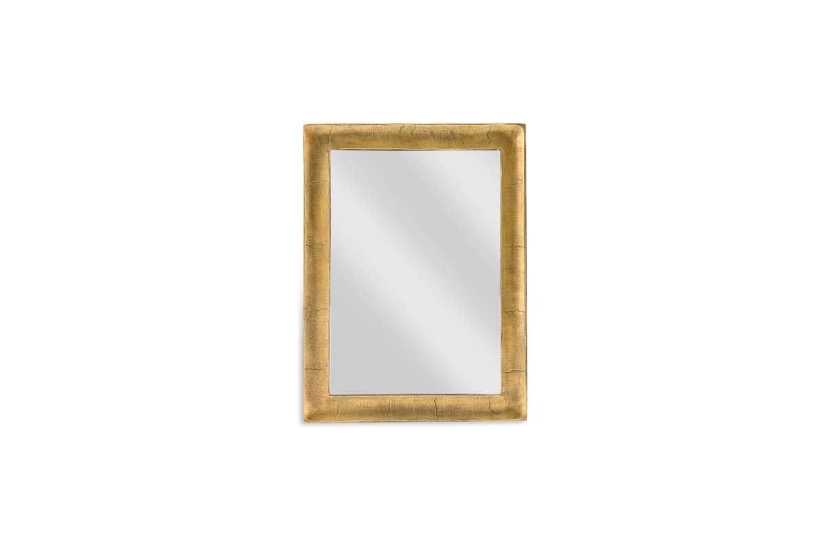 Nkuku MIRRORS Yadur Rectangular Mirror - Antique Brass - Small