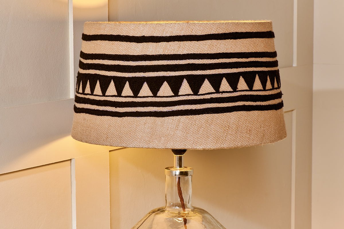 nkuku LAMPS AND SHADES Yongana Jute Pattern Lamp Shade