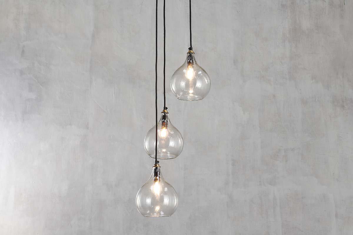 Nkuku Lighting Ziva Glass Cluster Pendant - Clear (Available from 23rd August)