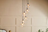 nkuku LIGHTS Ziva Statement Recycled Glass Cluster Pendant - Clear